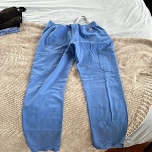 Figs size small yola skinny scrub pants ceil blue